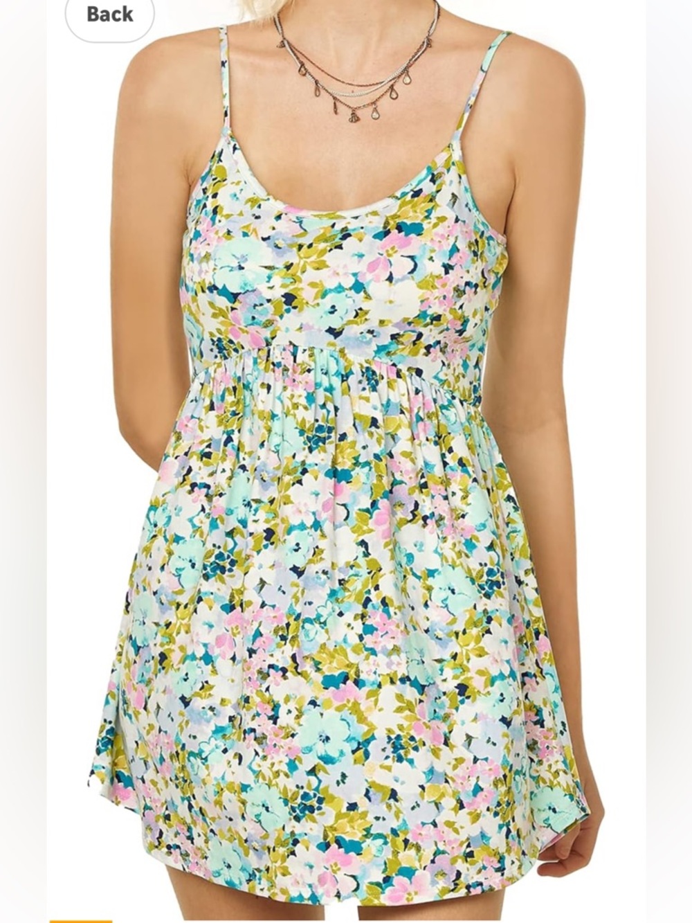 Pastel Floral Spaghetti Strap Sundress